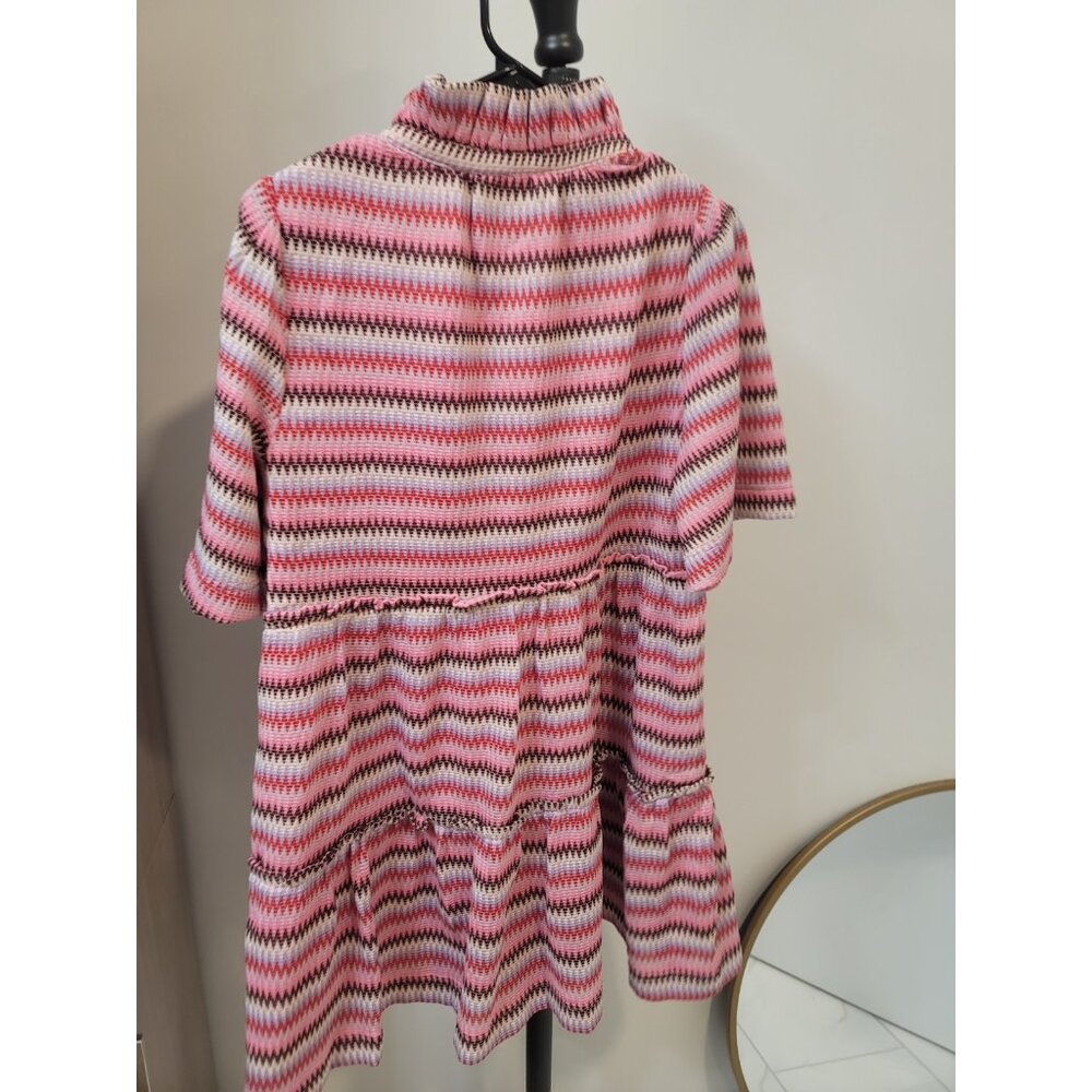 Tuckernuck Crawford Pink Zigzag Mini Dress Size Medium - Picture 4 of 7